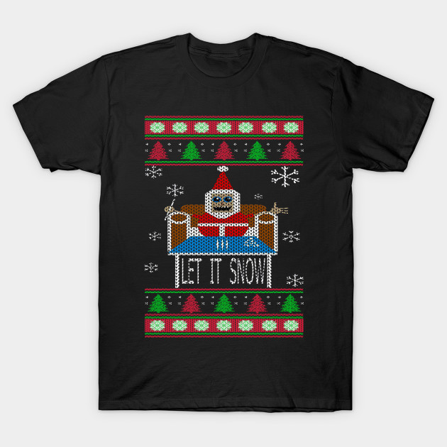 Cocaine Santa let it snow christmas T-Shirt-SL