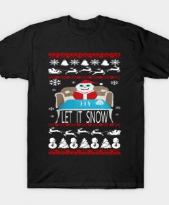 Cocaine Santa let it snow christmas comicT-Shirt