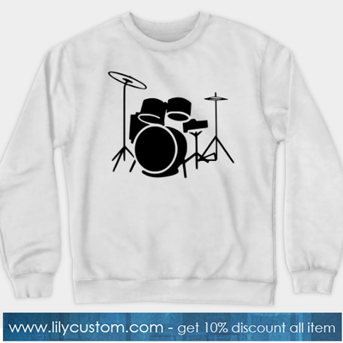 Drums Drummer Drum Sticks Sweatshirt-SL