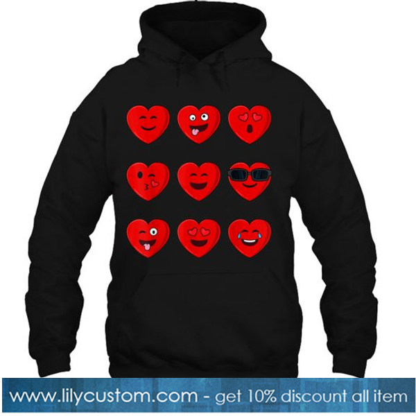 Heart Emojis Emoticons hoodie-SL