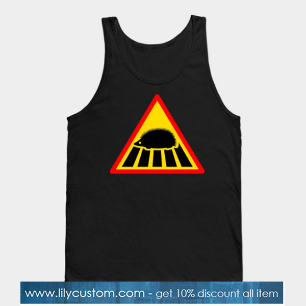 Hedgehog Crossing Sign Tank Top-SL