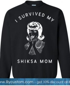 I Survived My Shiksa Mom Funny Jewish Mother Retro Yiddish Sweatshirt SN