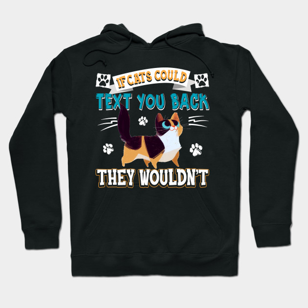 If Cats Could Text You Back They Wouldn t Hoodie-SL