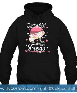 Just A Girl Who Loves Frogs Floral hoodie-SL