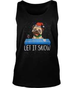 Let It Snow Santa Cocaine Adult Humor Dog Pug Tank Top-SL