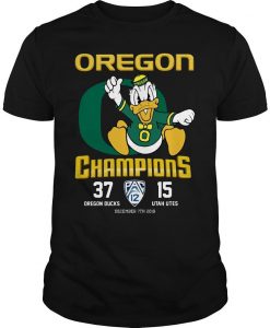 Oregon Champion 37 Oregon Ducks 15 Utah Utes T Shirt-SL