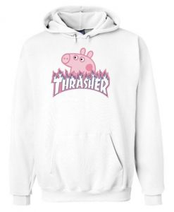 Peppa Pig X Thrasher Flame Parody Hoodie SN