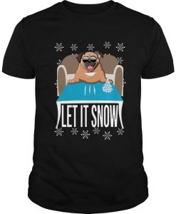 Pug Dog Walmart Cocaine Santa Let It SnowT- Shirt-SL