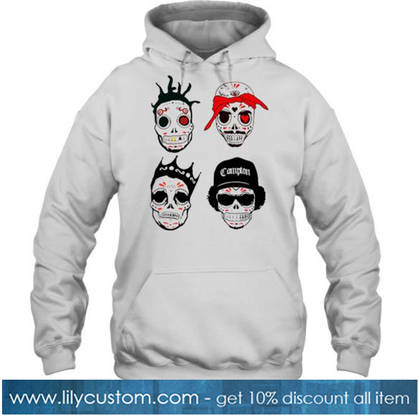 RIP MCs Gangsta Rapper Sugar Skull hoodie-SL