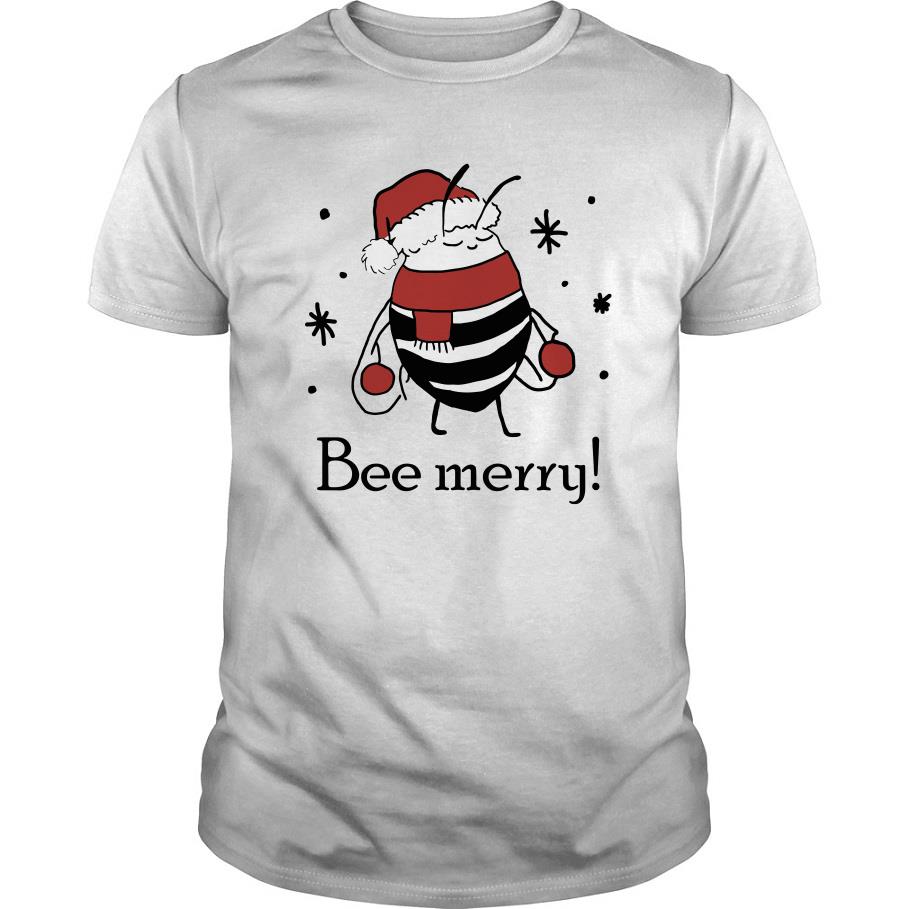 Santa Bee Bee Merry Christmas T Shirt -SL