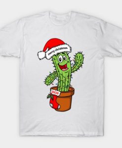 Santa Cactus Christmas Lights T-Shirt -SL