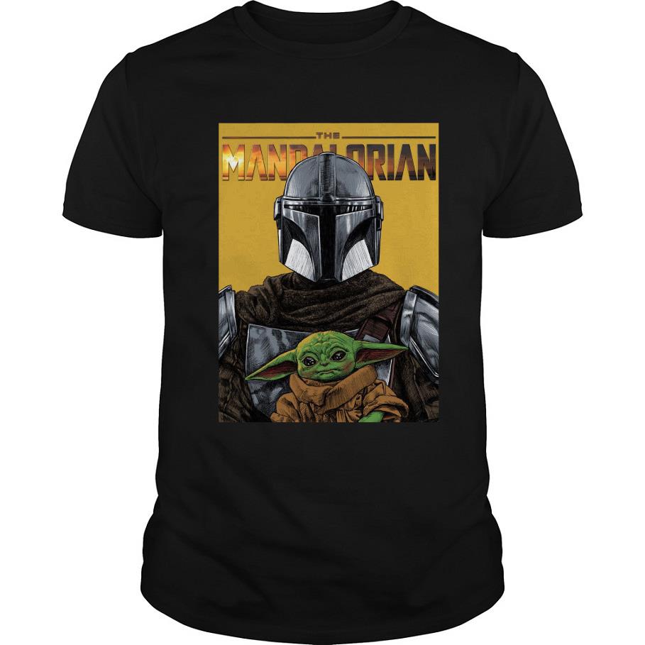 Official The Mandalorian Boba Fett And Baby Yoda T-Shirt-SL