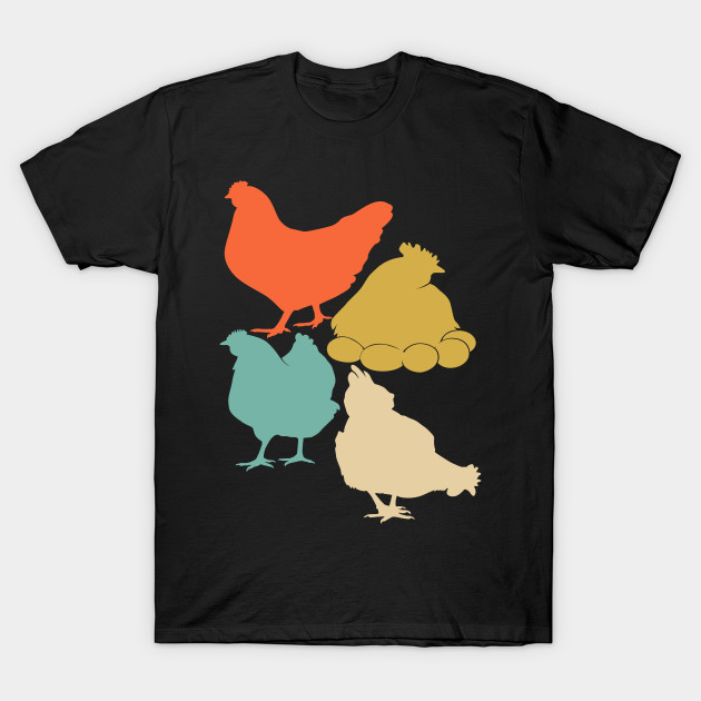 Vintage Chickens Love product Funny gift for chicken Owner T-Shirt-SL