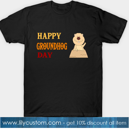 groundhog day BlackT-Shirt-SL