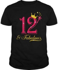 12th Birthday Girl Fabulous T-Shirt