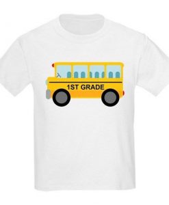 1st Grade School Bus T-Shirt