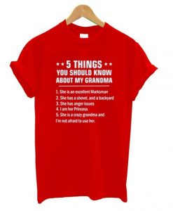 5 Things You Should Know About my Grandma T shirt