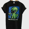 90s Distressed Smoking Alien Grunge T shirt