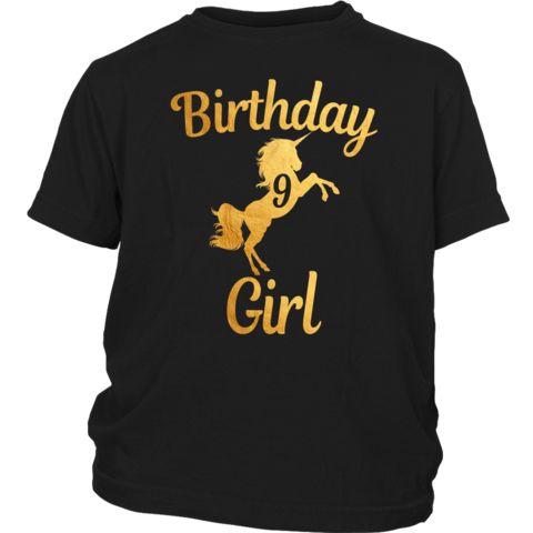9th-Birthday-Girl-Gold-T-Shirt-
