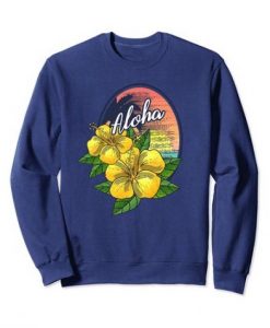 Aloha Hawaiian Hibiscus Flower Sweatshirt