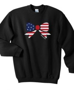 American Flag Ribon Sweatshirt