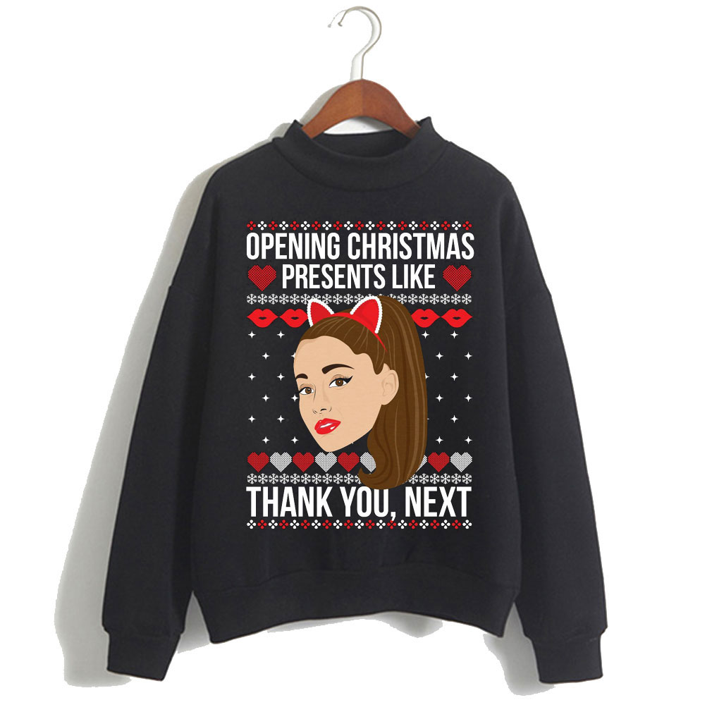 Ariana Grande Ugly Christmas Thank You Next Sweatshirt