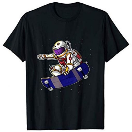 Astronaut Skateboard Weltraum Skater T-Shirt