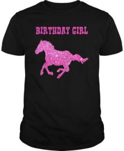 Birthday Girl Horse Bling T-Shirt