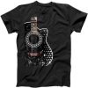 Black Acoustic Guitar Grunge T-Shirt