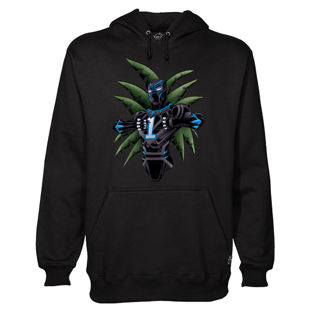 Black Panther Celebrates Carolina Panther Style Hoodie