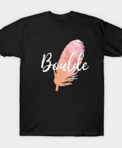 Boulder Watercolor Feather Tshirt