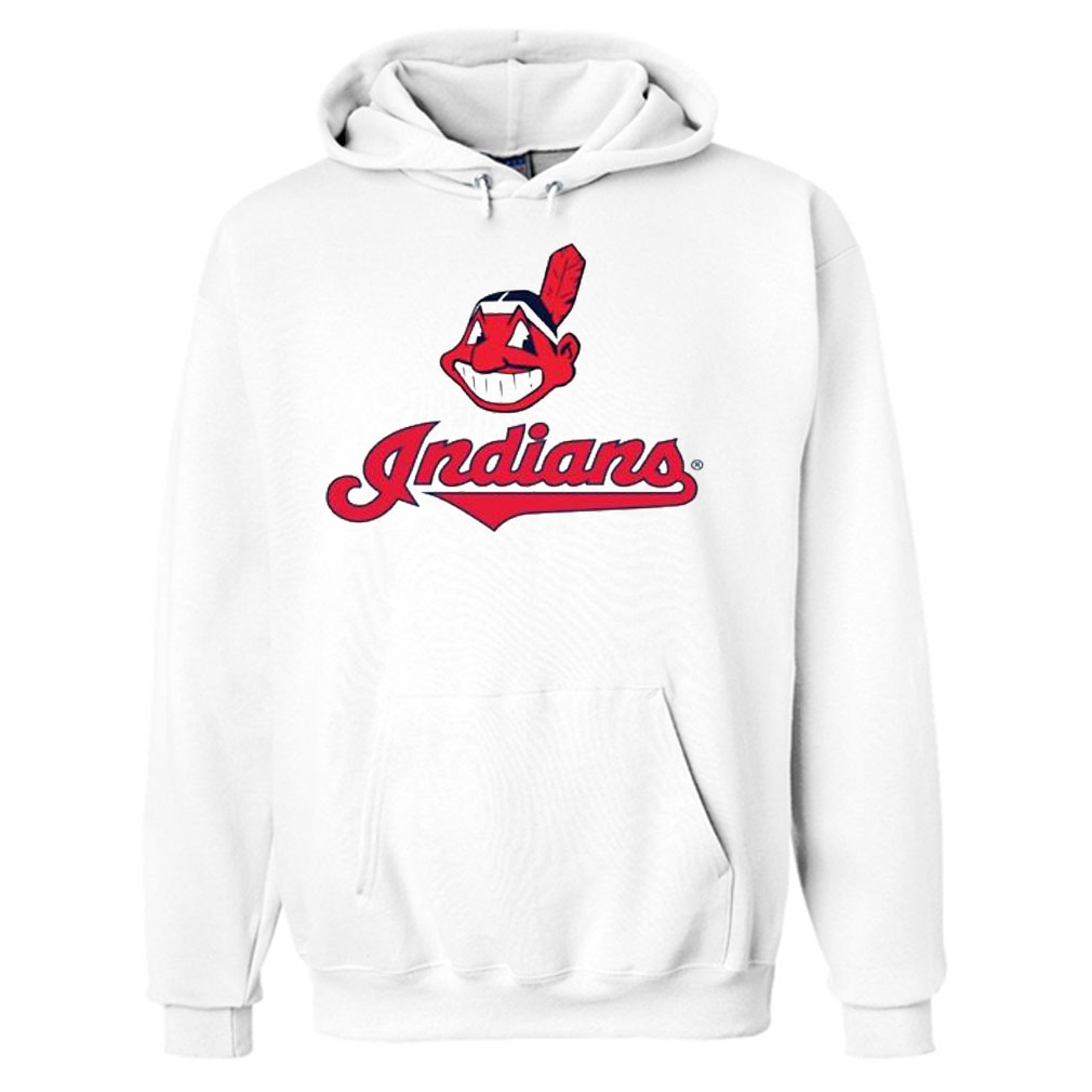 Cleveland Indians White Hoodie