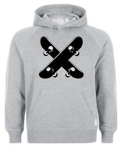 Crossed Skateboards Hoodie