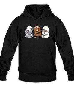 Cute We Bare Bears Eating Pullover Hoodie