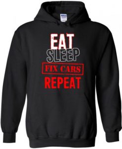 Eat Sleep Cars Repeat Hoodie