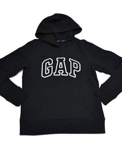 GAP Womens Fleece Arch Logo Pullover Hoodie