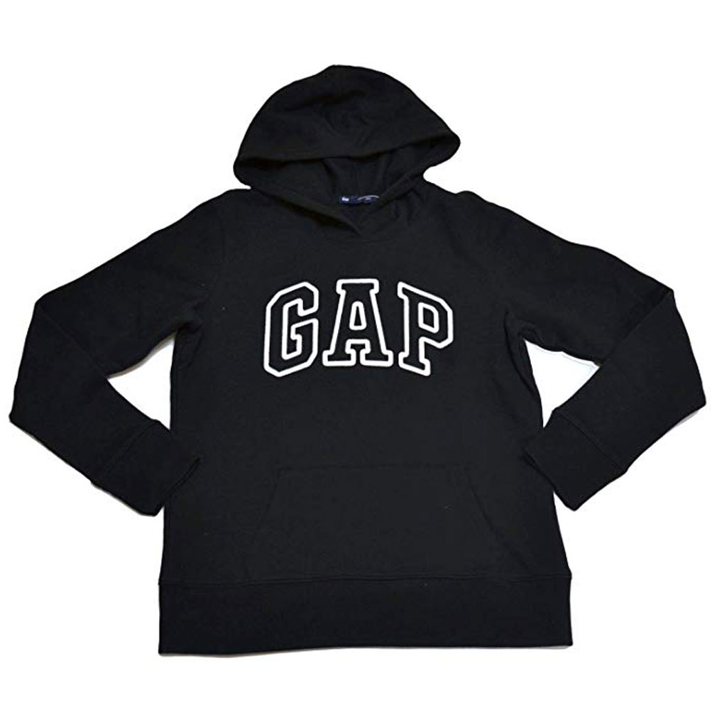 GAP Womens Fleece Arch Logo Pullover Hoodie