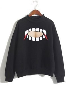 Gabby Show Vampire Teeth Cut Out Sweatshirt