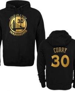 Golden State Warriors Stephen Curry – Gold Print Jersey Hoodie