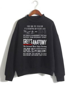 Greys Anatomy Quotes Sweatshirt