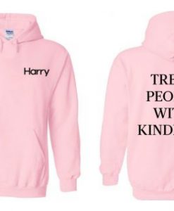 Harry Styles Harry Logo Treat People With Kindness Back Hoodie