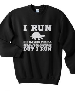 I Run Im Slower Than A Herd Of Turtles Sweatshirt