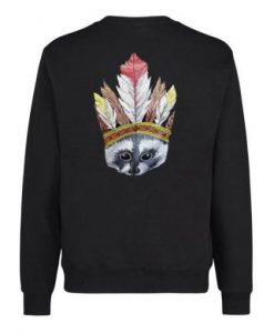 Indian Racoon Back Sweatshirt