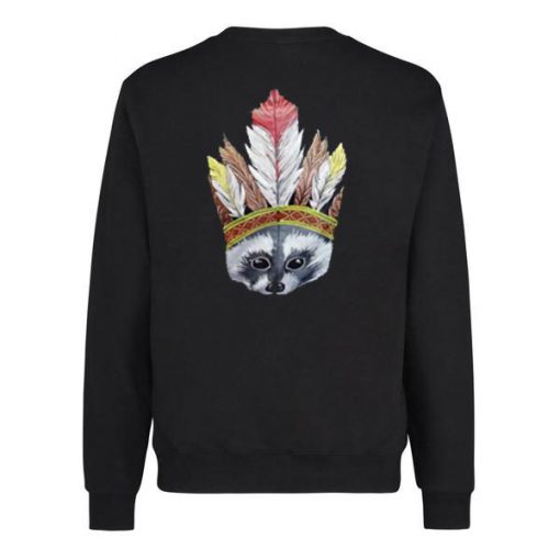 Indian Racoon Back Sweatshirt