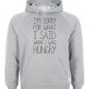 I’m Sorry For What I Said When I Was Hungry Men’s Hoodie