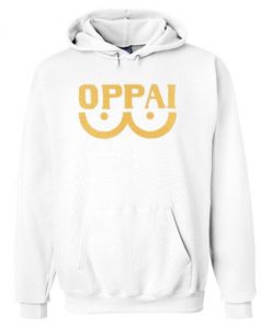 One Punch Man Oppai White Hoodie