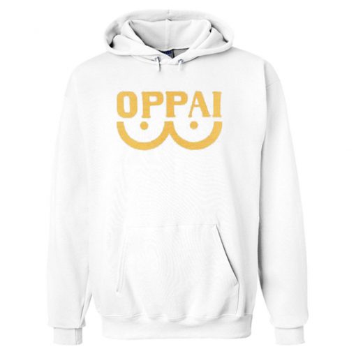 One Punch Man Oppai White Hoodie