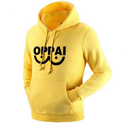 One Punch Man Oppai Yellow Hoodie