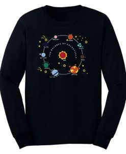 Planets Solar System And Star Front and Back Sweatshirts