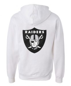 Raiders Back White Hoodie